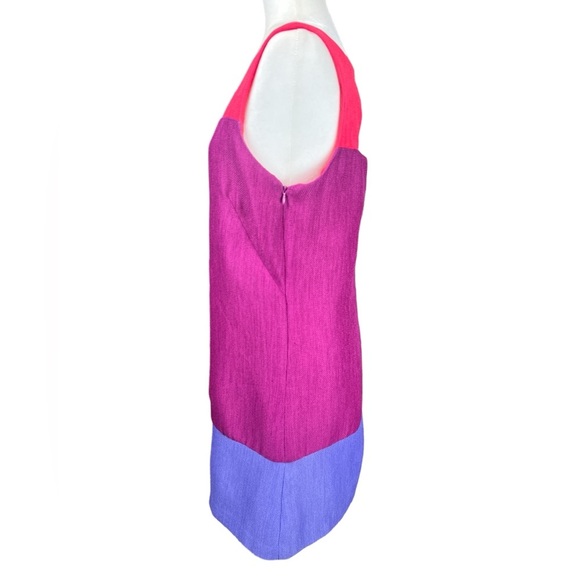 Isabel & Nina Colorblock Sleeveless Summer Knee Length Tweed Shift Dress - Picture 2 of 7